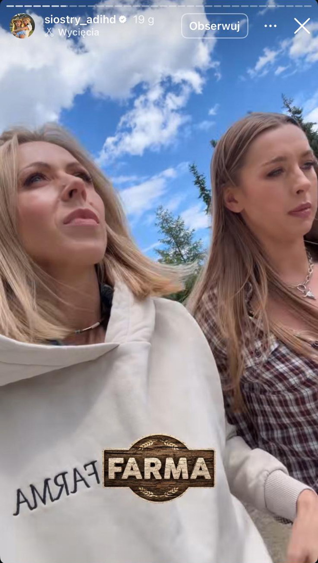 Milena Krawczyńska i Ilona Krawczyńska na planie 6. edycji Farmy