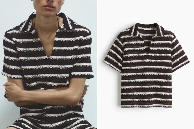Modna bluzka "crochet" w stylu Małgorzaty Rozenek-Majdan z H&M za 79,99 złotych