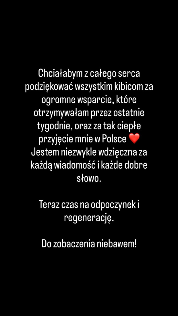 Oświadczenie Mai Chwalińskiej po French Open
