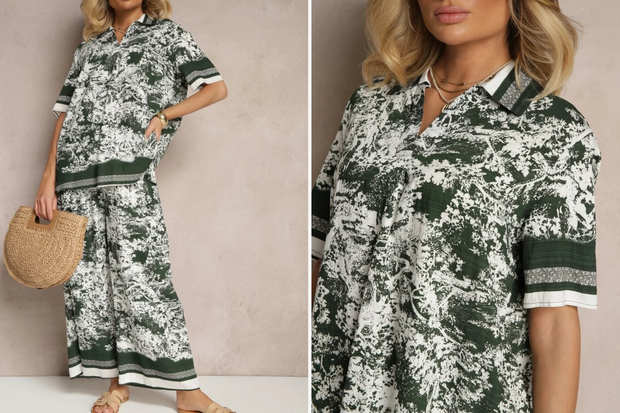 Modny komplet z printem "Toile de Jouy" w stylu Małgorzaty Rozenek-Majdan z Renee za 99,99 złotych
