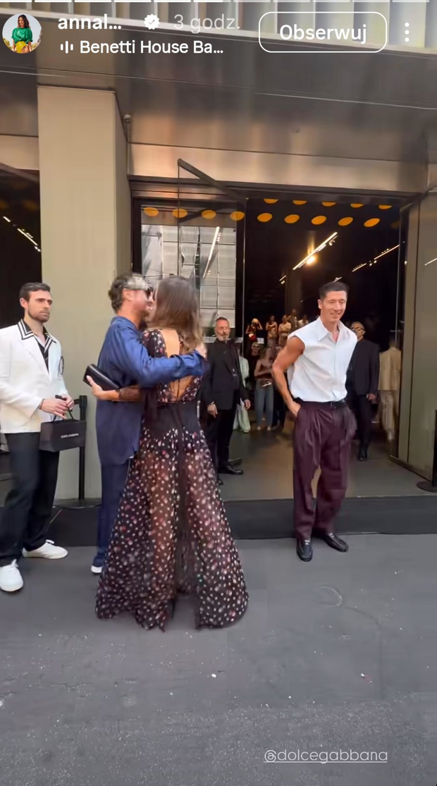 Tak Anna i Robert Lewandowscy bawili się na pokazie mody w Mediolanie