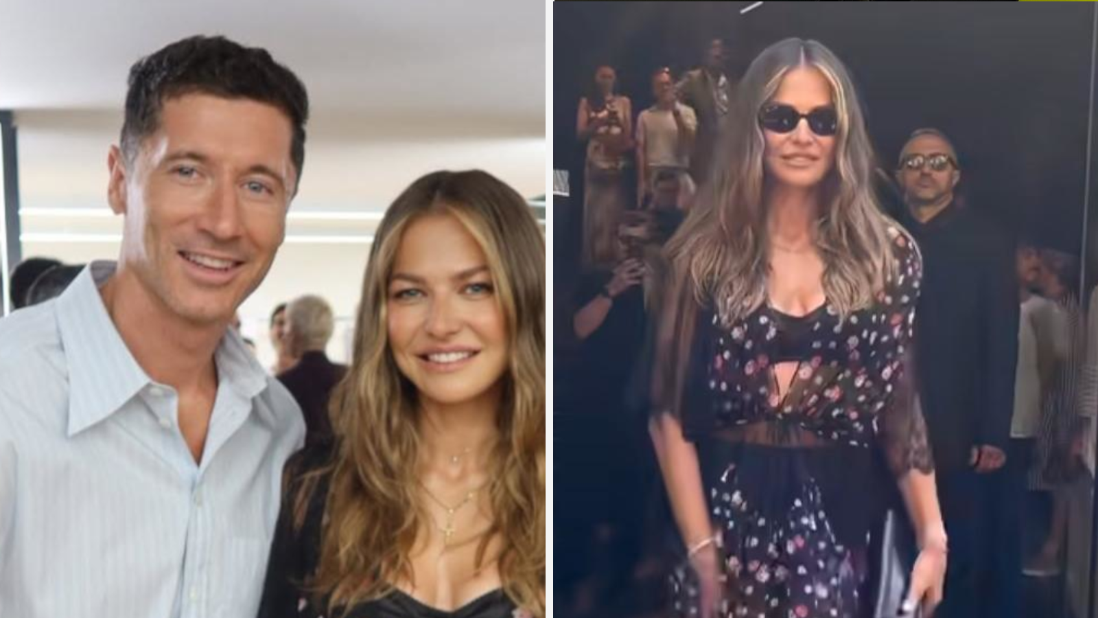 Anna i Robert Lewandowscy w Mediolanie na pokazie Dolce&amp;Gabbana. Ta transparentna suknia warta jest fortunę