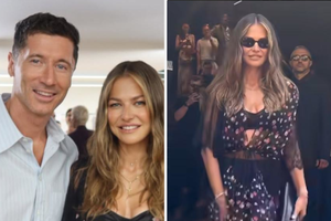 Anna i Robert Lewandowscy w Mediolanie na pokazie Dolce&Gabbana. Ta transparentna suknia warta jest fortunę