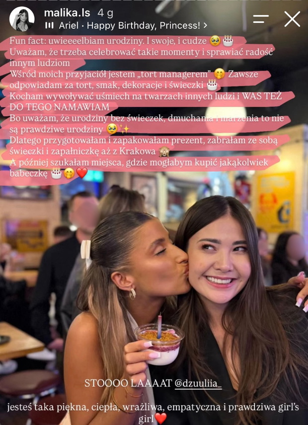 Julia z "Love is Blind: Polska" hucznie świętowała urodziny. Nie była sama