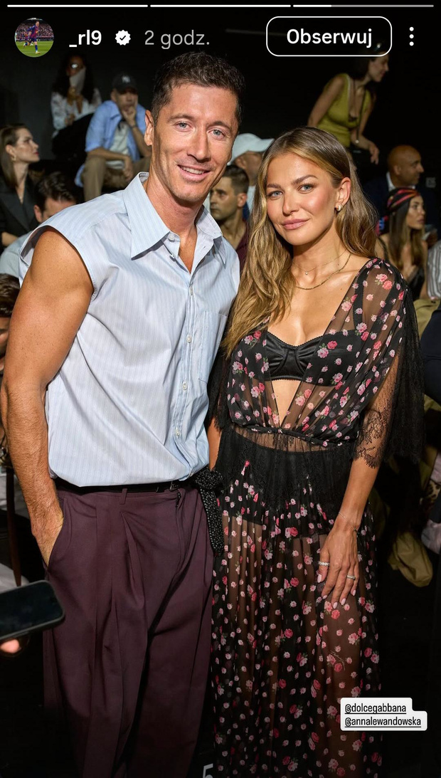 Anna i Robert Lewandowscy zadali szyku na pokazie Dolce&Gabbana w Mediolanie