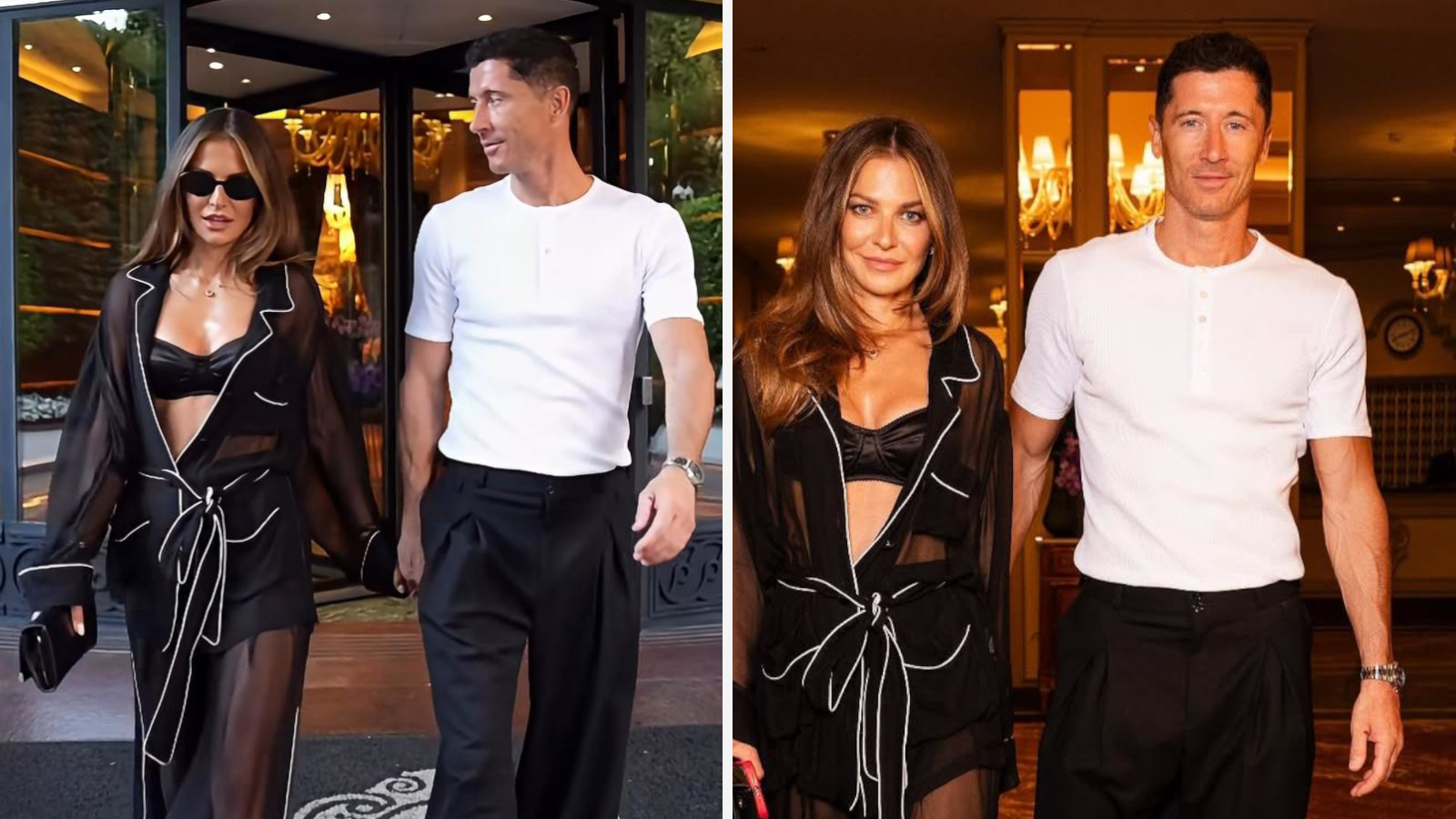 Anna Lewandowska w prześwitującym szlafroku w Mediolanie. Tak wystroiła się na randkę z Robertem. Cena powala