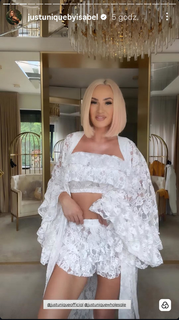 Izabela Macudzińka w modnych białych "lace shorts" na lato 2026