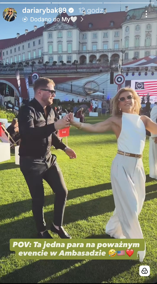 Eleganccy Daria i Filip z "Love is Blind: Polska" wirują w tańcu na imprezie ambasady USA z okazji 250-lecia Stanów Zjednoczonych