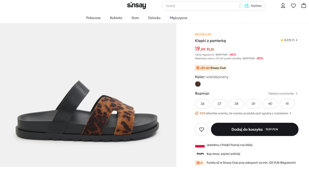 Klapki jak Małgorzaty Rozenek-Majdan za 19,99 zł w Sinsay