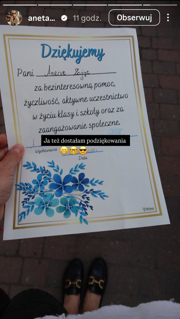 Aneta Zając świętuje zakończenie roku szkolnego synów. Ma powody do dumy