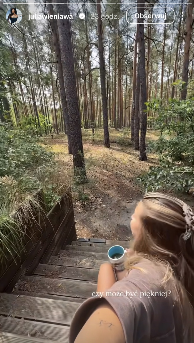 Julia Wieniawa pokazała domek w środku lasu