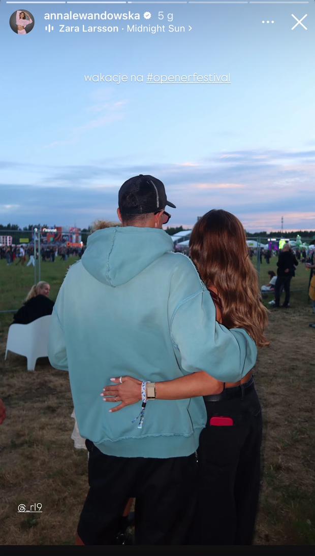 Anna Lewandowska z Robertem Lewandowskim na Open'er Festival
