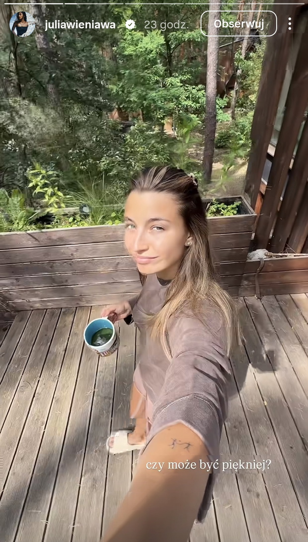 Julia Wieniawa pokazała domek w środku lasu