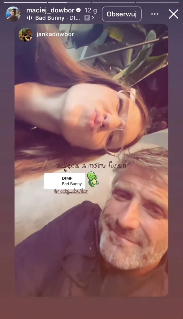 Maciej Dowbor na zdjęciu z córką
