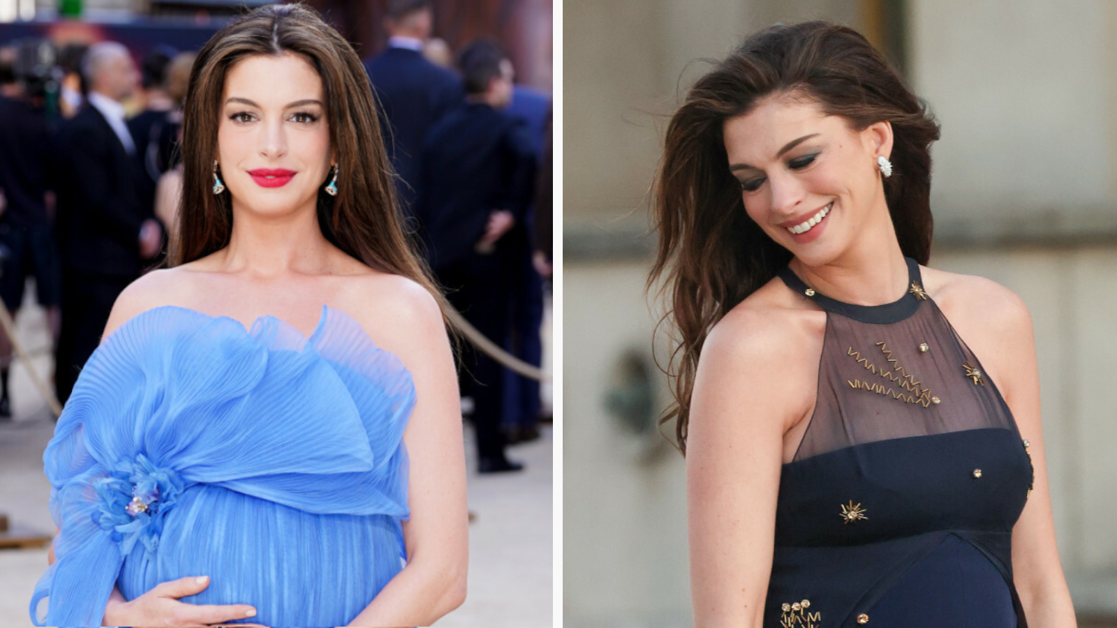 Anne Hathaway skradła show na premierze "Odysei". Jej  spektakularne ciążowe kreacje pięknie podkreślają brzuszek. Jedna piękniejsza od drugiej