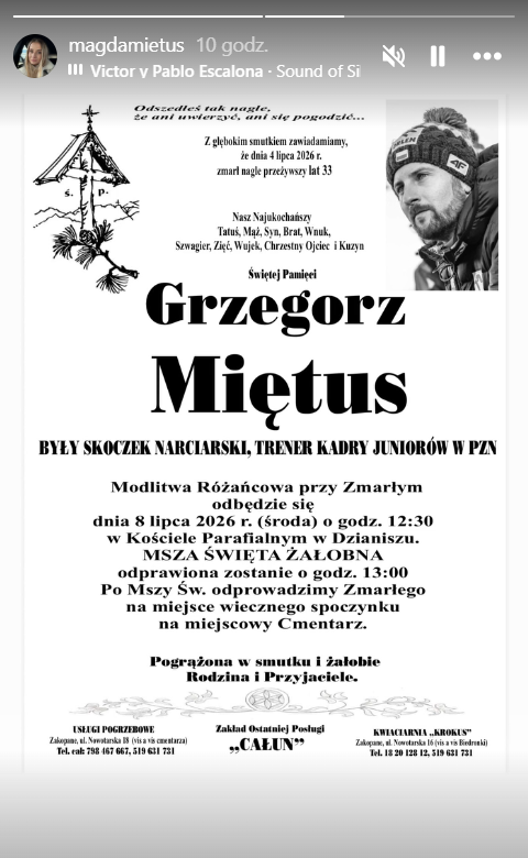 Nekrolog Grzegorza Miętusa