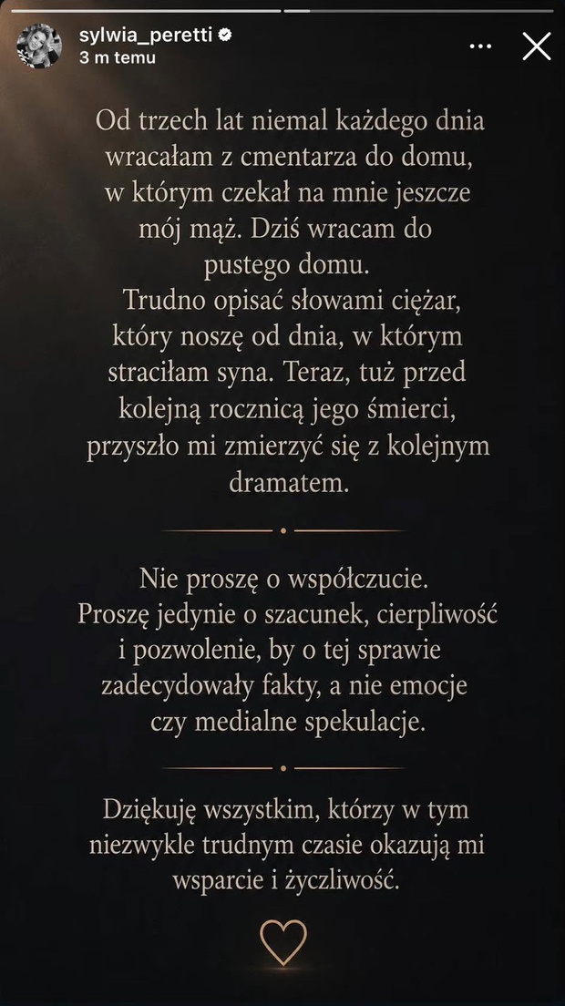 Oświadczenie Sylwii Peretti