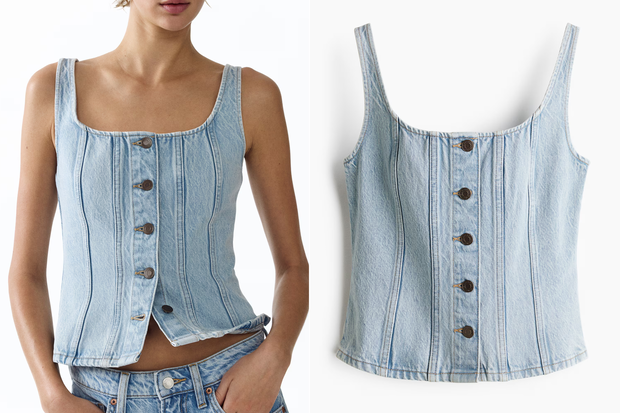 Modny top ''western corset'' w stylu Izabelli Krzan z H&M za 39,99 złotych