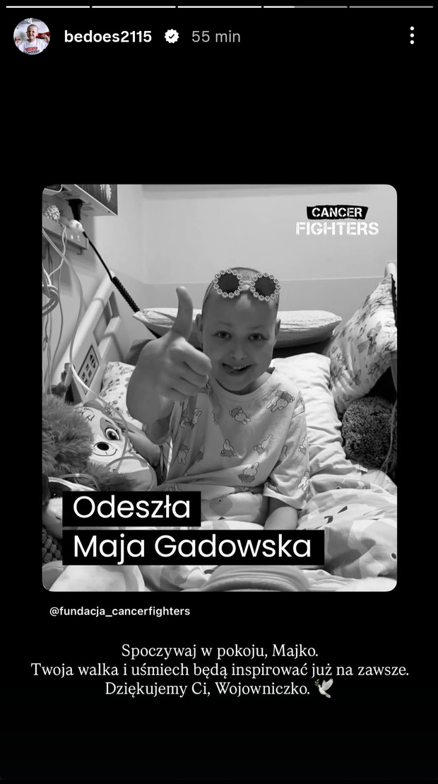 Bedoes pożegnał Maję Gadowską. Wpis rapera rozdziera serce
