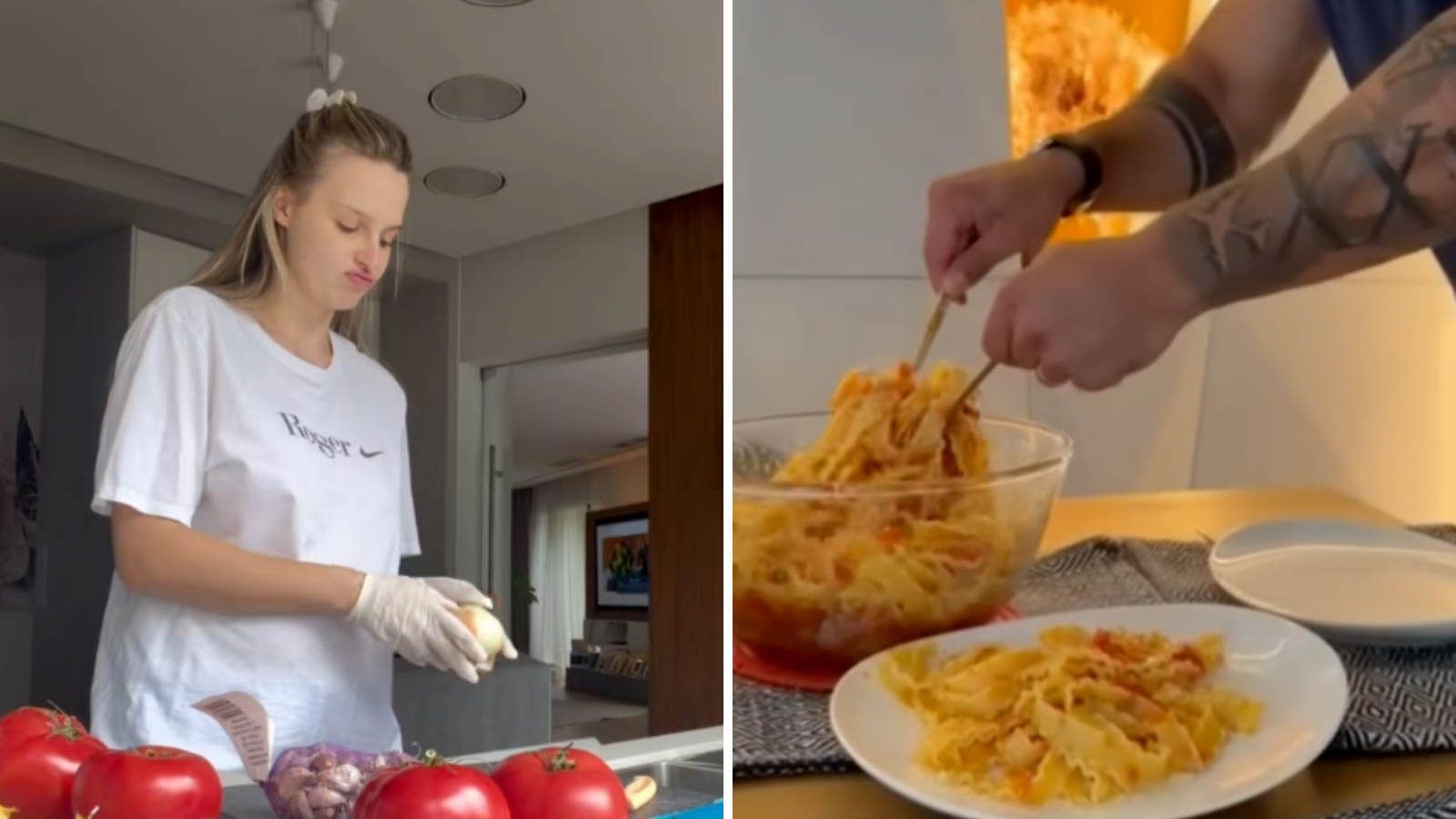 Pisarek pokazała, jak przygotowuje makaron dla męża