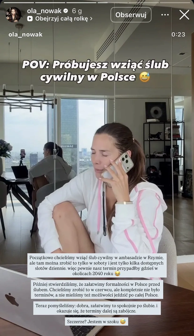 Ola Nowak czeka na ślub cywilny. Pojawiły się problemy