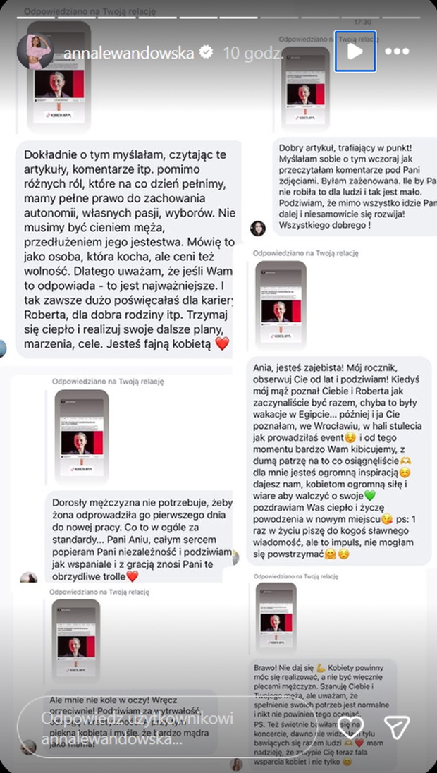 Lewandowska krytykowana za brak wsparcia dla Lewego. Tak odpowiedziała