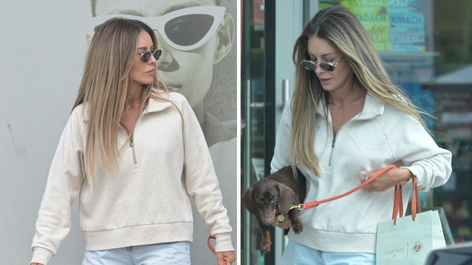 Małgorzata Rozenek na spacerze z Radosławem i Heniem. Paparazzi patrzyli na jej szorty "light wash baggy shorts". To hit lata 2026