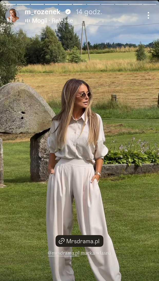 Małgorzata Rozenek-Majdan w modnych spodniach ''Pleated Wide-Leg''