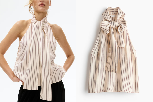Modna bluzka ''Halter Neck Scarf'' w stylu Pauliny Sykut-Jeżyny z H&M za 109,99 złotych