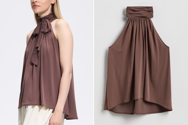 Modna bluzka ''Halter Neck Scarf'' w stylu Pauliny Sykut-Jeżyny z Reserved za 35,99 złotych