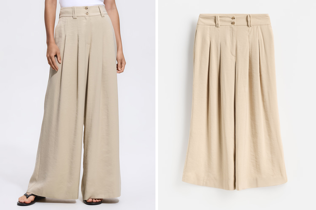 Modne spodnie ''Pleated Wide-Leg'' w stylu Małgorzaty Rozenek-Majdan z Reserved za 139,99 złotych