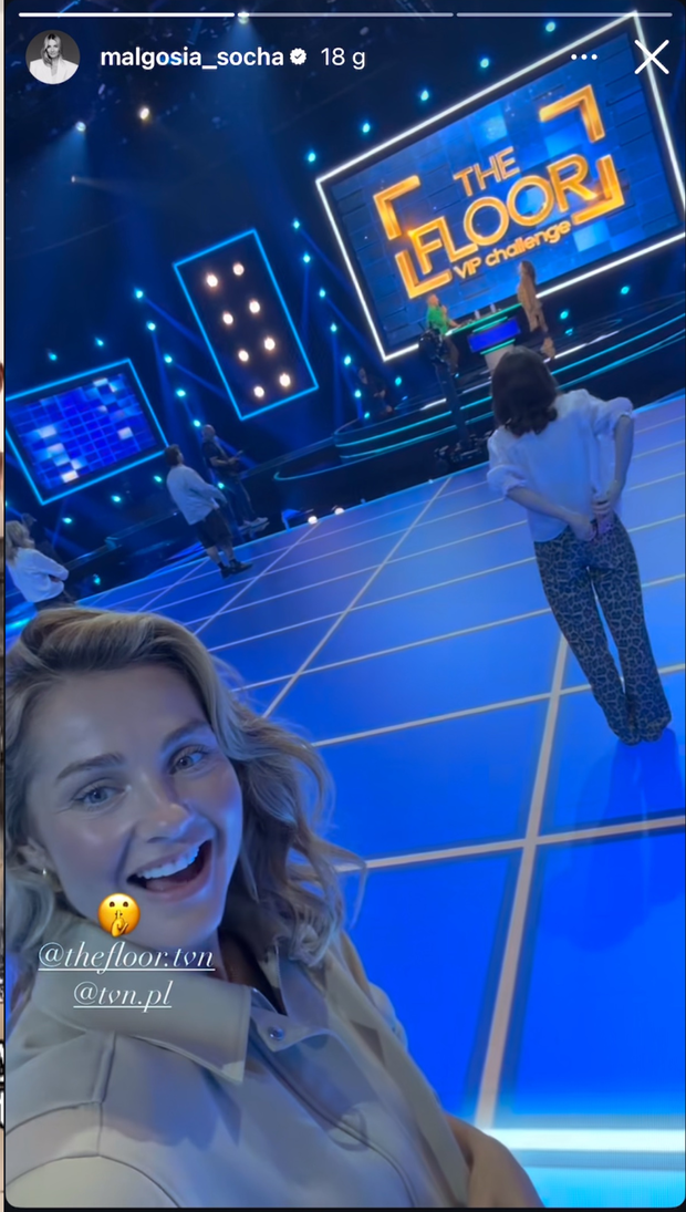 Małgorzata Socha na planie 