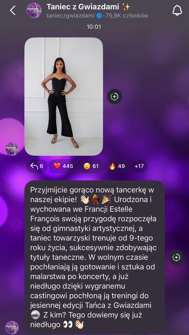 Estelle François nową tancerką 19. edycji