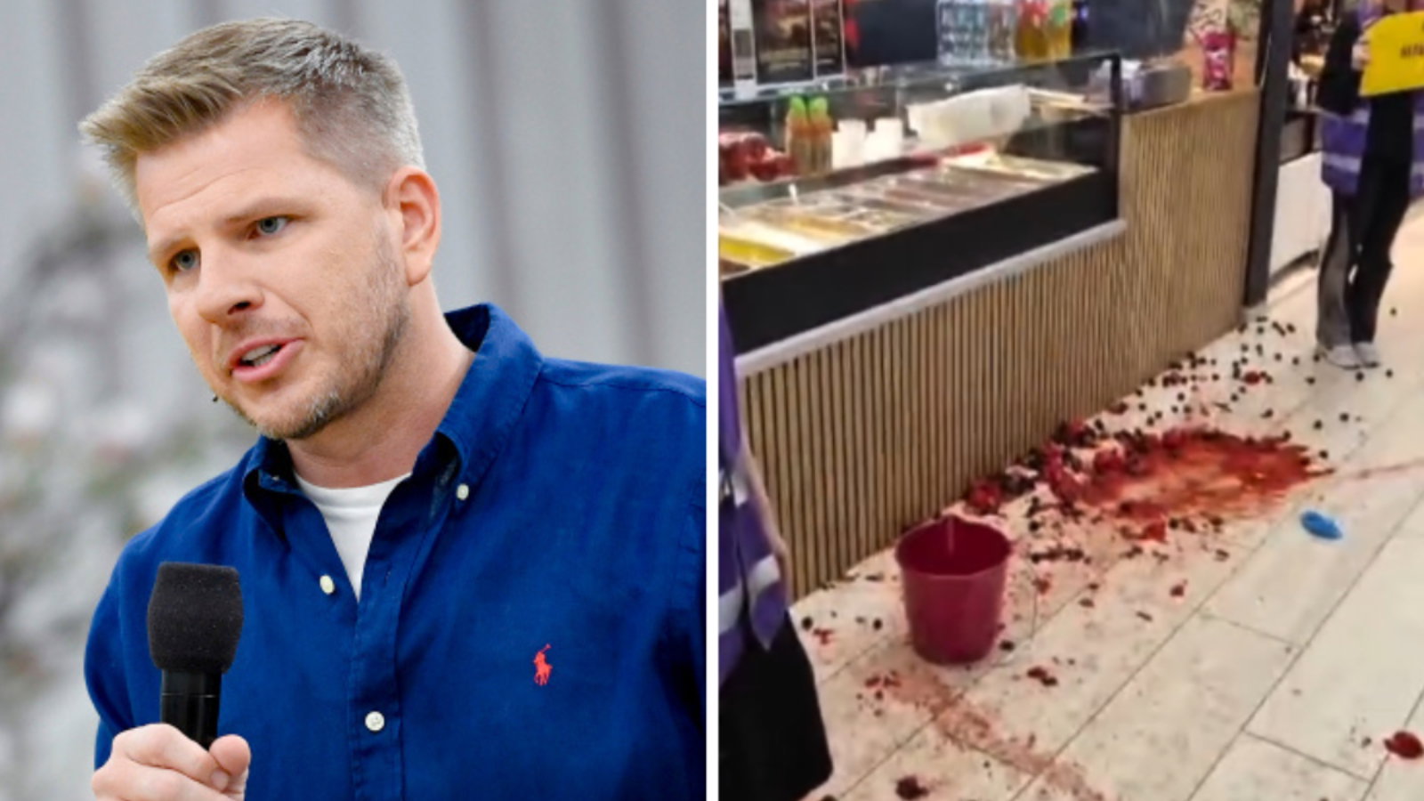 Filip Chajzer zaatakowany przez aktywistów. Lokal obrzucono zgniłym jedzeniem