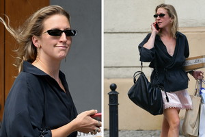 Lara Gessler w "satin lace shorts" mknie na zakupy. Paparazzi wszystko uchwycili