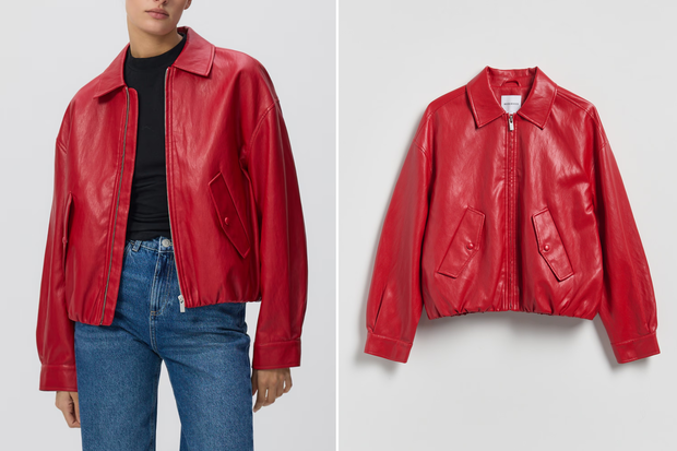 Modna kurtka typu ''Ruby Puff Leather'' w stylu Edyty Zając z Reserved za 89,99 złotych