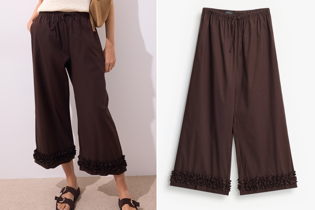 Modne spodnie ''Pantalon à volants'' w stylu Małgorzaty Kożuchowskiej z Mohito za 59,99 złotych