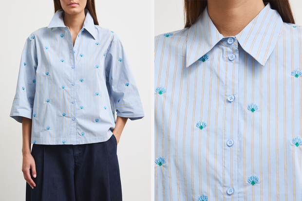 Modna bluzka ''Floral Embroidered Oxford'' w stylu Małgorzaty Rozenek-Majdan z Medicine za 159,90 złotych