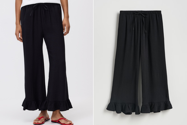 Modne spodnie ''Pantalon à volants'' w stylu Małgorzaty Kożuchowskiej z Reserved za 79,99 złotych