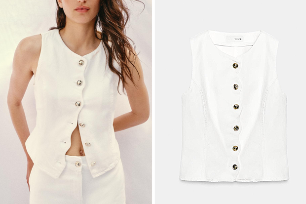 Modna bluzka ''waistcoat'' w stylu Pauliny Sykut-Jeżyny z Zary za 119 złotych
