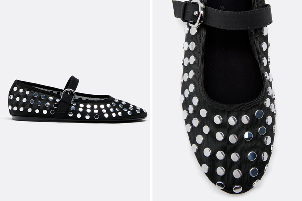 Modne buty ''studded ballerinas'' w stylu Izabeli Kuny ze Stradivariusa za 65,90 złotych
