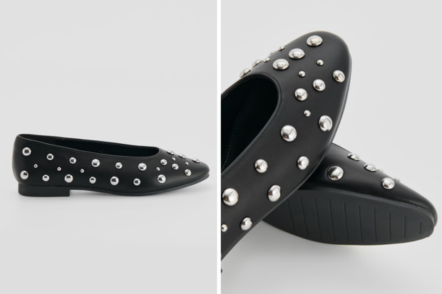 Modne buty ''studded ballerinas'' w stylu Izabeli Kuny z House za 29,99 złotych