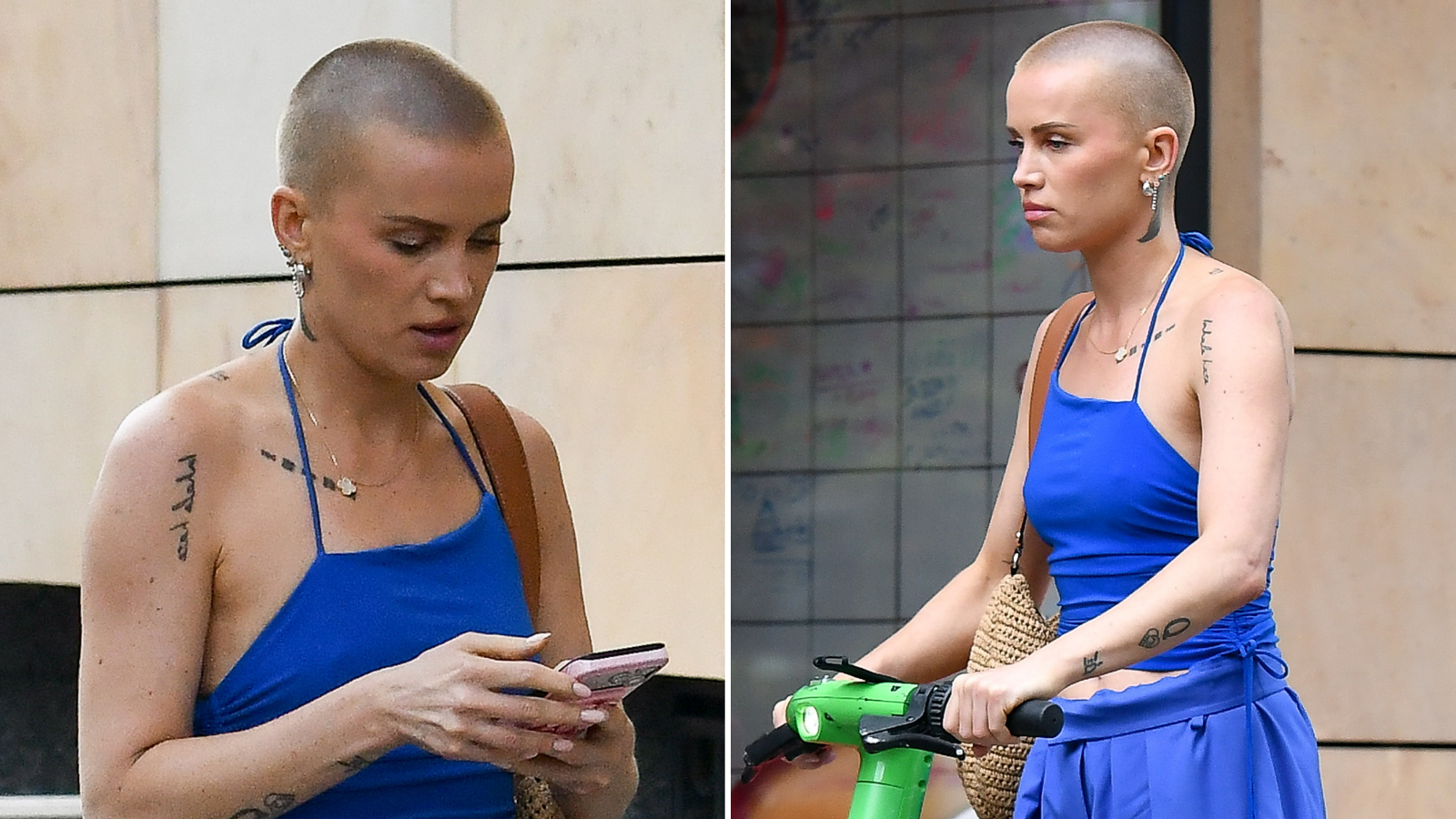 Zamyślona Maffashion pędzi na hulajnodze w "babcinych bamboszach" za 550 zł. Zdjęcia paparazzi
