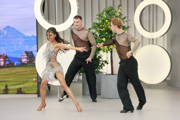 Estelle François, Kacper Rutka i Krystian Rzymkiewicz z Tańca z Gwiazdami w Halo tu Polsat