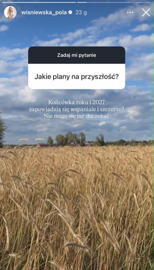 Pola Wiśniewska o planach na przyszłość