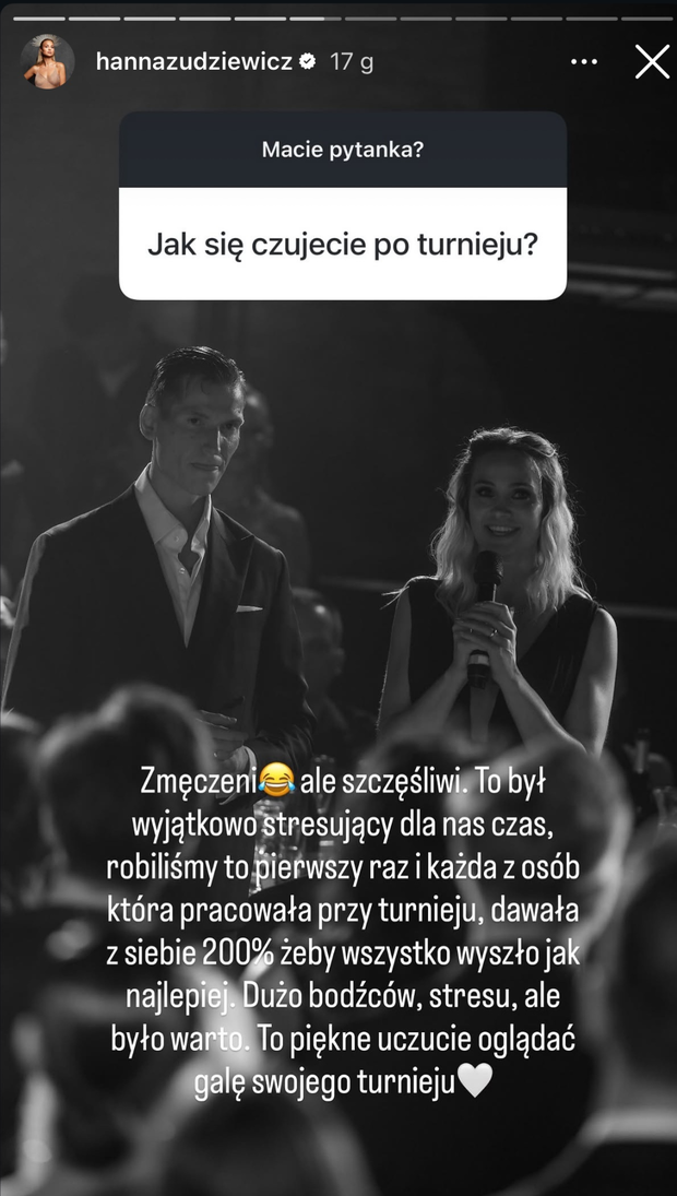 Hanna Żudziewicz i Jacek Jeschke o samopoczuciu po organizacji turnieju