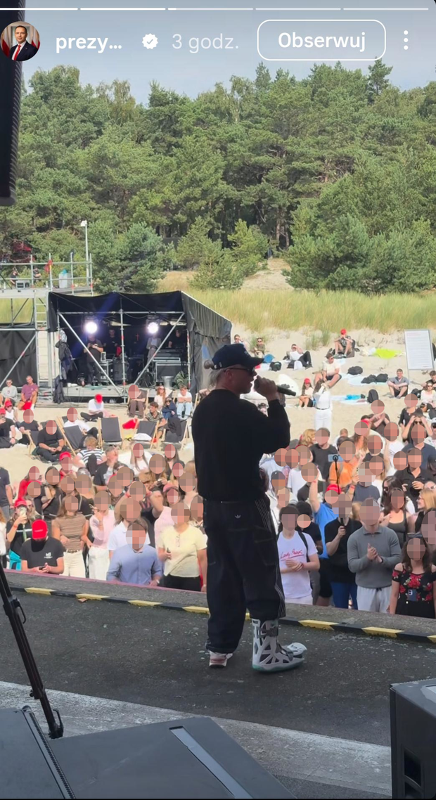 Karol Nawrocki chwali się występem Skolima