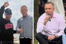 Najpierw koncert Skolima, teraz Karol Nawrocki w Juracie na spotkaniu z młodzieżą postawił na różową koszulę. Ekspertka komentuje