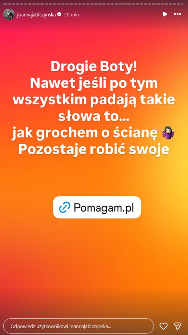 Grochola wprost o spięciu z Jabłczyńską, aktorka od razu odpowiada
