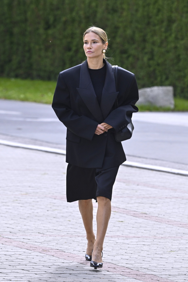 Maja Bohosiewicz na pogrzebie Jana Frycza